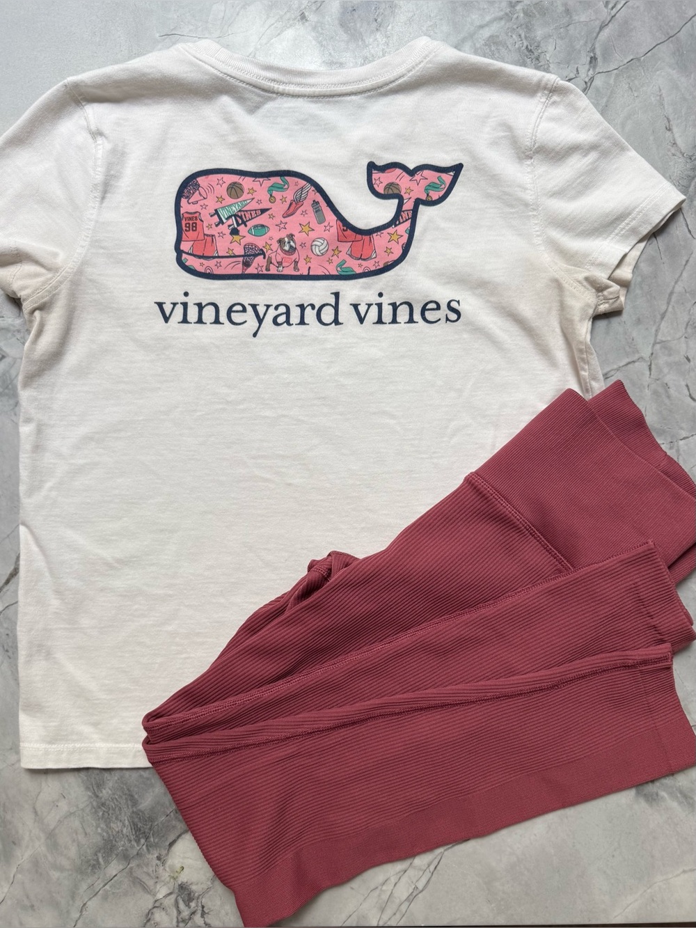 Girls 10/12 coordinated Vineyard Vines & Athleta set.